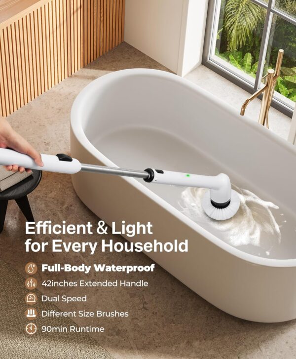 LyriFine Electric Rotary Brush – IPX7 Waterproof Full-Body Cleaning Brush - Image 3